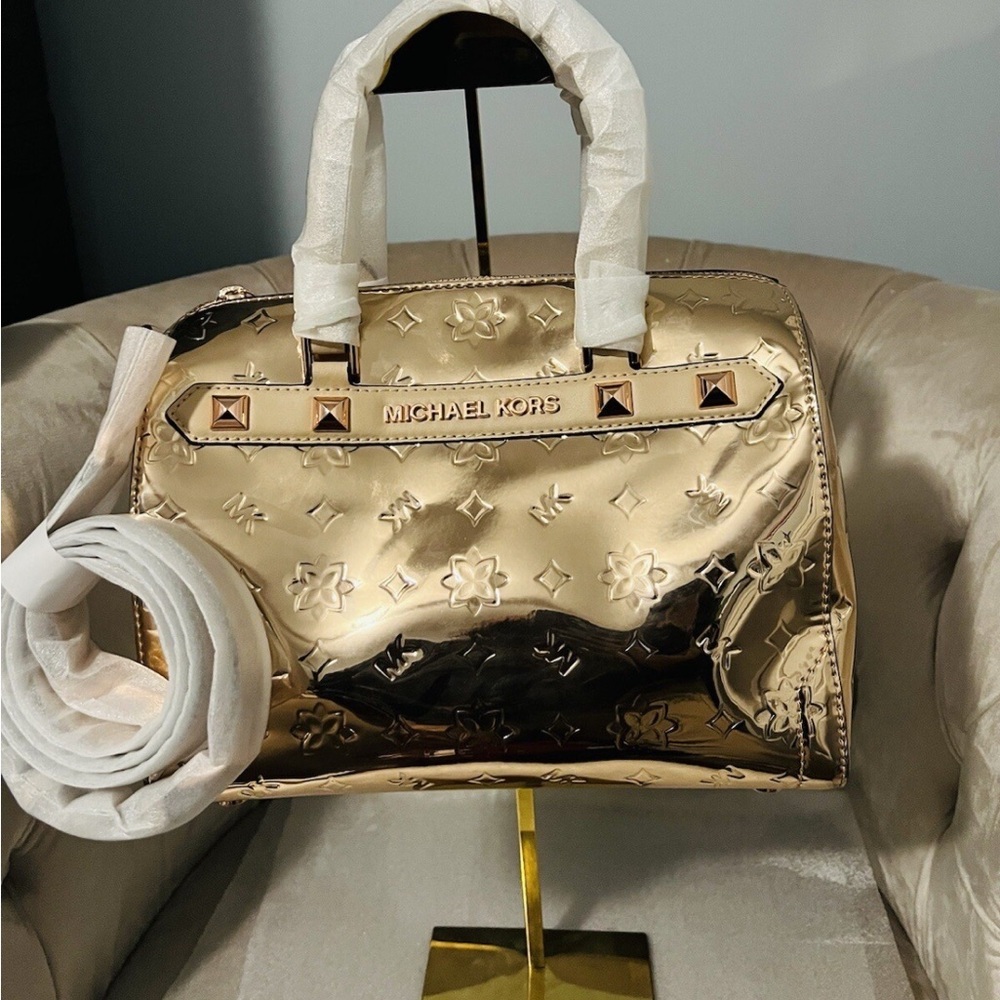 Michael Kors Metallic Gold Satchel